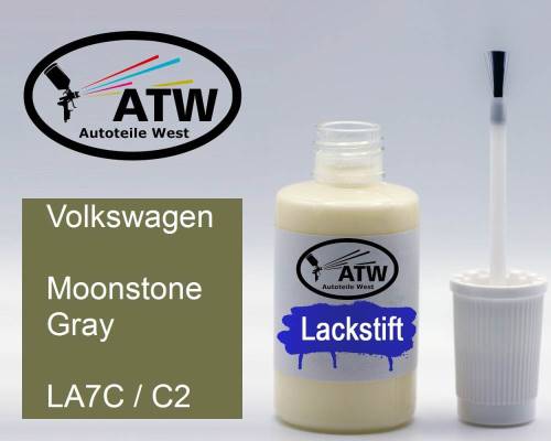 Volkswagen, Moonstone Gray, LA7C / C2: 20ml Lackstift, von ATW Autoteile West.